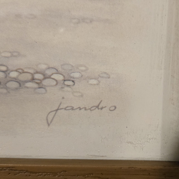 Vintage Framed Jandro Picture - 1970's - Horse And Carriage - Picture 3 of 4